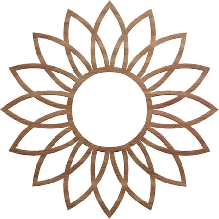 Ekena Millwork Daisy Wood Fretwork Pierced Ceiling Medallion, Walnut, 24"OD x 8 3/8"ID x 1/4"T CMWP24X24X0250DAWA